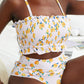 Fruit Print Frilled Bikini Set