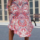 Printed Asymmetrical Wrap Skirt
