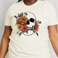 Simply Love Full Size Flower Skull Graphic Cotton Tee