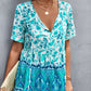 Bohemian Tie Front Peplum Top