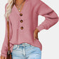 Half Button Long Sleeve Knit Top
