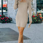 Ribbed Tie-Back Sweater Dress