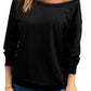 Boat Neck Long Sleeve Sweatshirt
