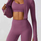 Zip-Up Long Sleeve Sports Top