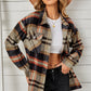 Plaid Pocketed Button Down Shacket