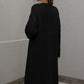 Horizontal Ribbing Dropped Shoulder Cardigan