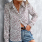 Printed Button Down Long Sleeve Shirt