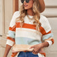 Striped Dropped Shoulder Crewneck Sweater