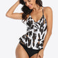 Printed Ruffled Halter Neck One-Piece Swimsuit