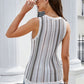 Striped Scalloped Hem Knit Tank