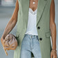 Longline Blazer Vest with Pockets