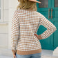 Cozy for Keeps Two-Tone Ribbed Trim Sweater