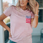 Striped US Flag Crewneck Tee