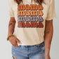 MAMA Graphic Cuffed Sleeve Tee