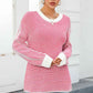 Striped Round Neck Long Sleeve Knit Top