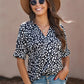 Printed V-Neck Cuffed Tunic Top