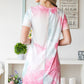 Tie-Dye US Flag Graphic Round Neck Dress