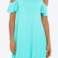 Cold-Shoulder Round Neck A-Line Dress