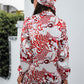 Floral Shirt and Shorts Set with Hair Scarf