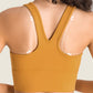 Gathered Detail Halter Neck Sports Bra