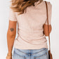 Strappy Ribbed Knit T-Shirt