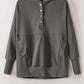 Quarter-Snap Dropped Shoulder Hoodie