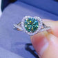 1 Carat Moissanite 925 Sterling Silver Heart Ring