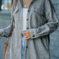 Textured Button Down Shirt Jacket with Pockets
