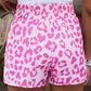 Leopard Elastic Waist Shorts