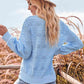 Round Neck Long Sleeve Knit Top