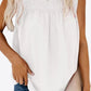 Smocked Tie Back Frill Trim Tank