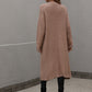 Horizontal Ribbing Dropped Shoulder Cardigan