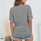 V-Neck Side Ruched Tee