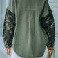 Camouflage Curved Hem Jacket