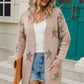 Star Pattern Open Front Longline Cardigan