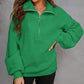 Half-Zip Lantern Sleeve Sweater