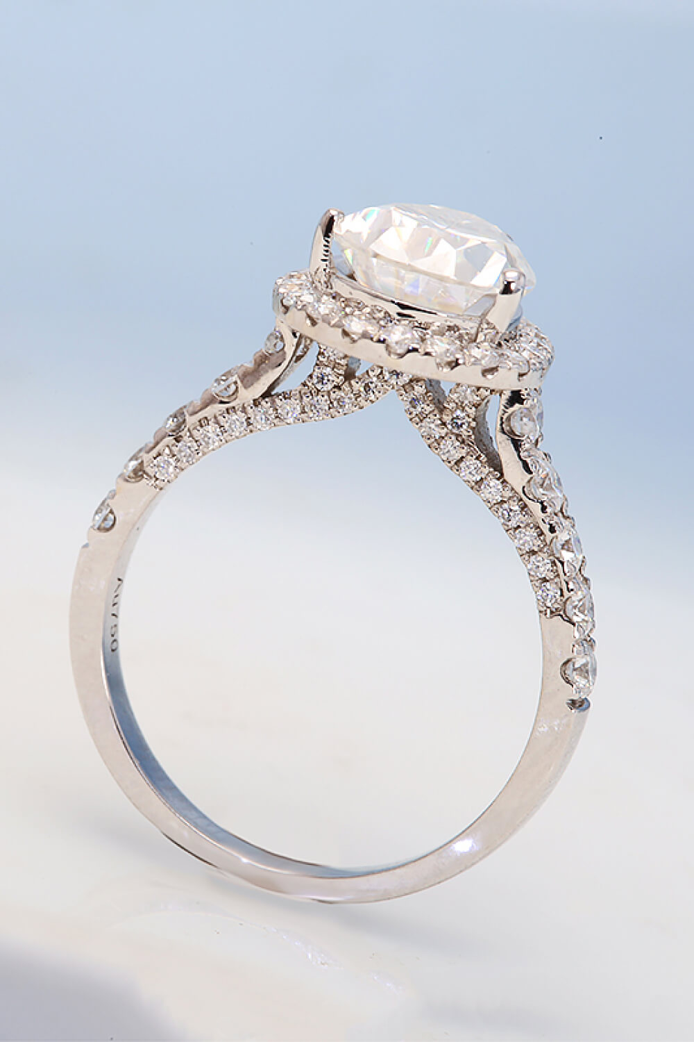 3-Piece 14K White Gold Pear Shape 2.5 Carat Moissanite Ring Set