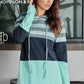 Striped Color Block Hoodie