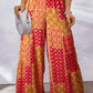 Bohemian Patchwork Drawstring Wide Leg Pants