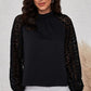 Lace Raglan Sleeve Gathered Detail Blouse