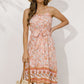 Bohemian Belted Frill Trim Spaghetti Strap Dress