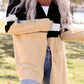 Color Block Open Front Pocketed Longline Cardigan
