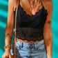 V-Neck Lace Cropped Cami