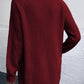 Turtleneck Raglan Sleeve Rib-Knit Dress with Pockets