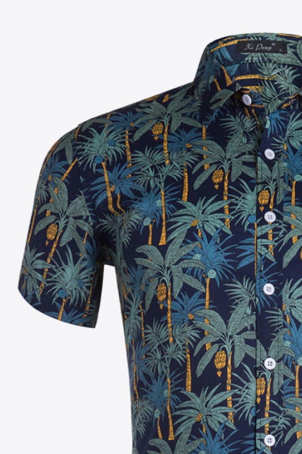 Printed Button-Up Vacation Shirt