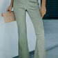 Seam Detail Elastic Waist Flare Pants