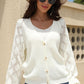 Openwork Raglan Sleeve Cardigan