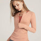 Half-Zip Drawstring Long Sleeve Sports Top