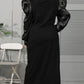 Plus Size Puff Sleeve Square Neck Dress