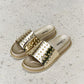 Forever Link Studded Double Strap Platform Slide Sandal